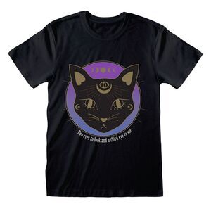Something Different Unisex Adult Mystic Mog Cat T-Shirt / Black